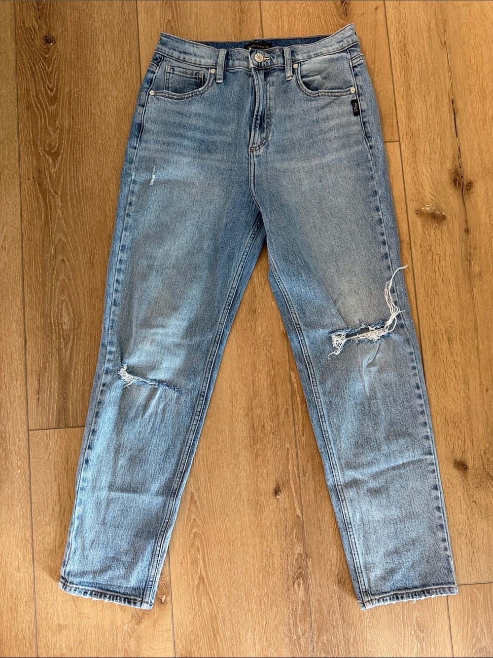 Silver Jeans Light Blue Distressed Boyfriend Fit